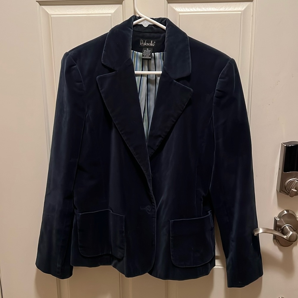 Rafaella sz 10 velvet green blazer